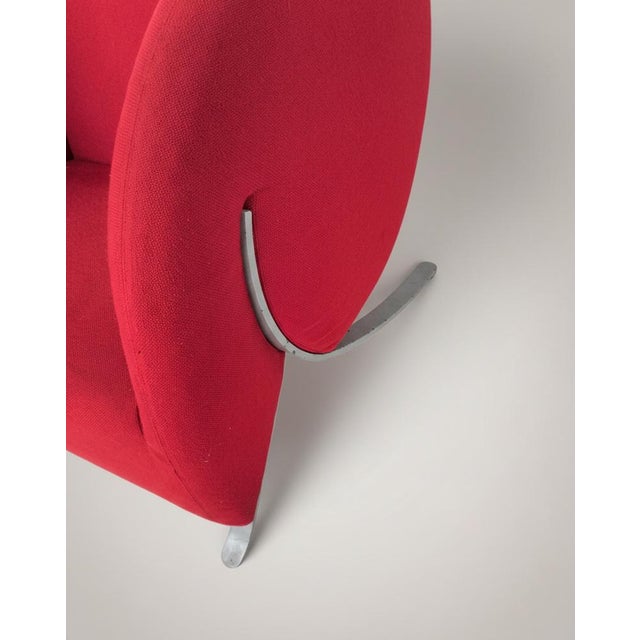 Virgola Red Chairs by Yaacov Kaufmann for Arflex, 1991, Set of 3 For Sale - Image 11 of 13