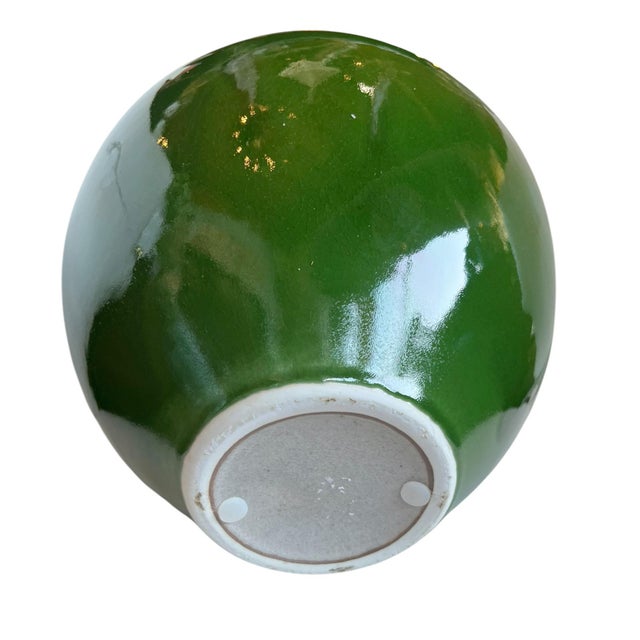 French Green Glazed Ceramic Vase For Sale In Dallas - Image 6 of 6