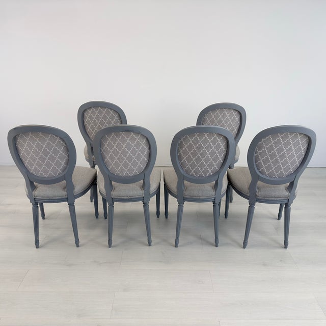 1960s French Louis XVI Dining Chairs – Set of 6 For Sale - Image 5 of 11