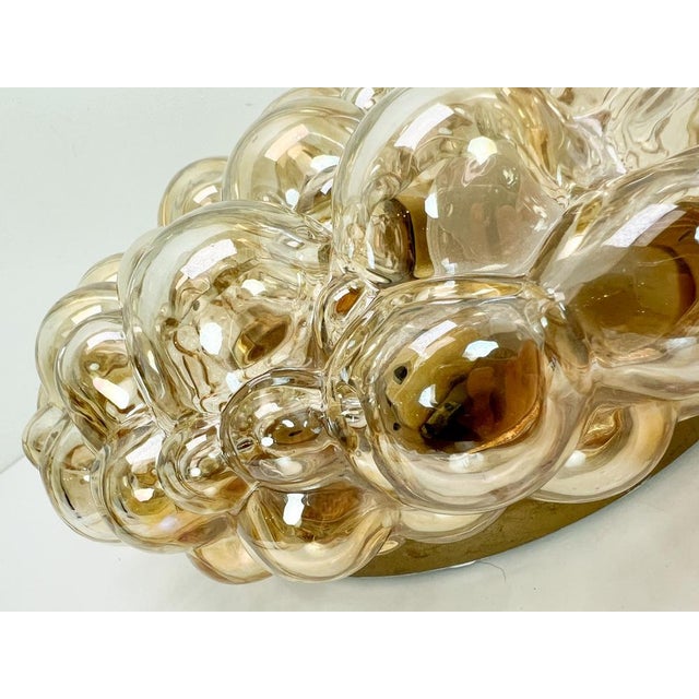 Metal Large Bubble Flush Mount in Amber by Helena Tynell for Glashütte Limburg, 1960s For Sale - Image 7 of 14