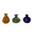 Rustic Contemporary Distressed Look Color Glass Small Bottle Vases- 3 Pieces For Sale - Image 3 of 5