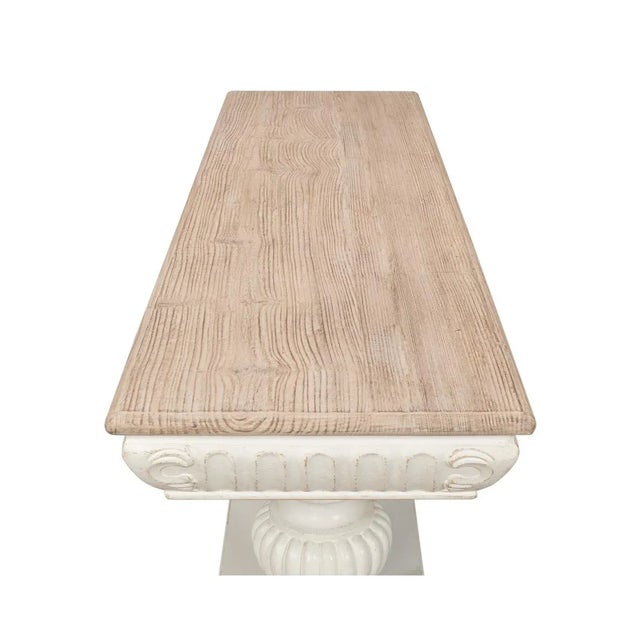 Carved Antique White Console Table For Sale - Image 11 of 11