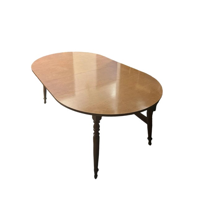 Vintage Dining Table Ethan Allen by Baumritter Round/Oval American