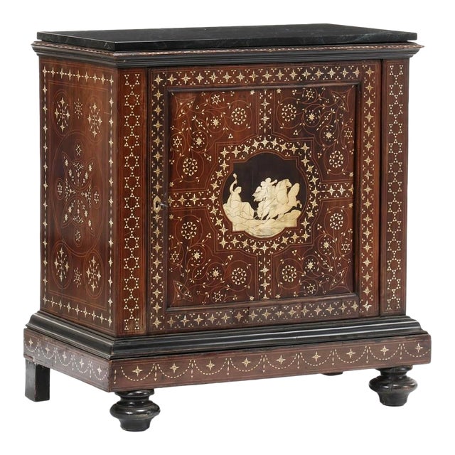Magnificent 19th Century Italian Grand Tour Rosewood & Bone Inlaid Cabinet For Sale