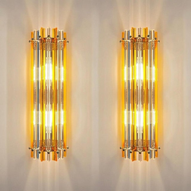 Vintage Italian Wall Sconces, 1990s, Set of 2 For Sale - Image 3 of 14