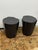 Contemporary Global Views Black Trunk Stools, Pair For Sale - Image 3 of 12