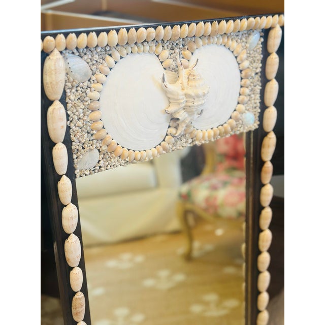Wood Vintage Shell Mirror For Sale - Image 7 of 9