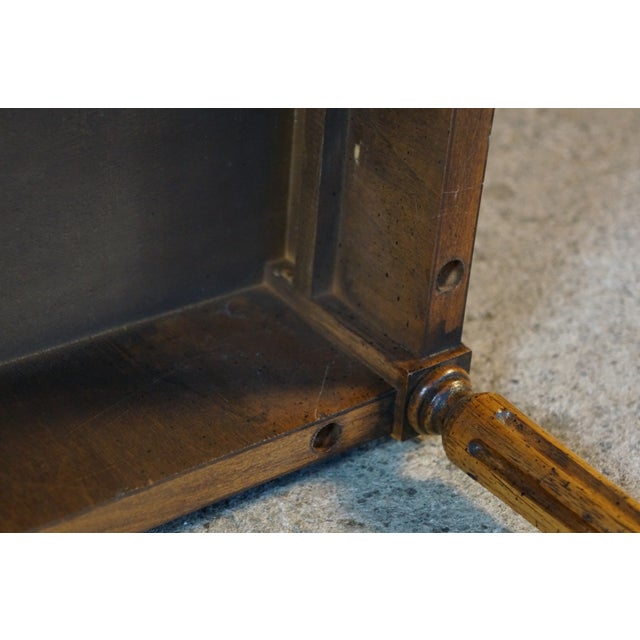 Mid Century French Louis XVI Style Crotch Walnut Nesting Tables Set of Three For Sale - Image 15 of 18