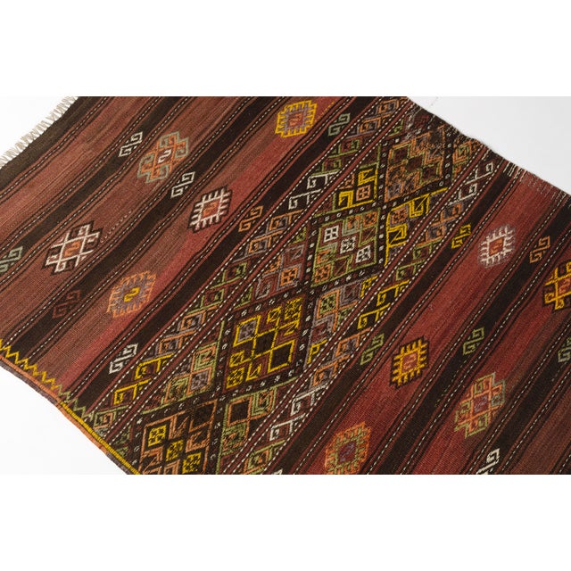 Textile 1950s Authentic Flatweave Anatolian Kilim For Sale - Image 7 of 10