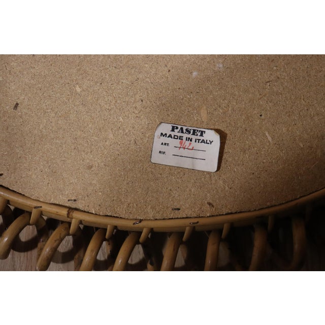 Italian Rattan Mirror by Franco Albini, 1960s For Sale - Image 9 of 10