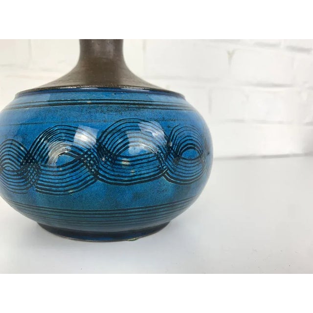 1970s Vintage Scandinavian Ceramic Table Lamp by Nils Kähler for Hak, Denmark, 1960s For Sale - Image 5 of 13