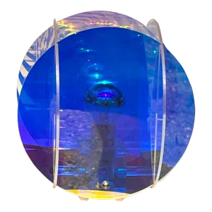 Angelo Mellia Nova Model Modern Lucite Table Lamp, Iridescence Colors, France