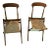 Antique Tapestry Folding Campaign Chairs - a Pair For Sale
