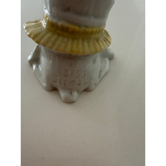 Children's Antique German Novelty French Bulldog/Boston Terrier Porcelain Figurine Featuring an Applied Fly For Sale - Image 3 of 9