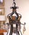French Early 20th C. French Louis XV Iron Chandelier With Gilt and Crystal Pendants For Sale - Image 3 of 11