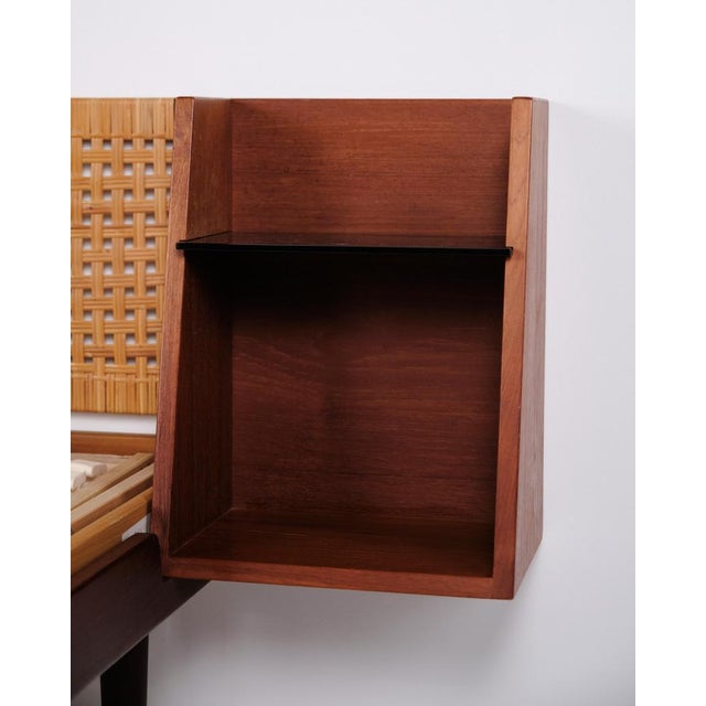 Model GE 701 Double Bed in Teak with Cane Weaving by Hans J. Wegner for Getama, 1950s For Sale - Image 6 of 14