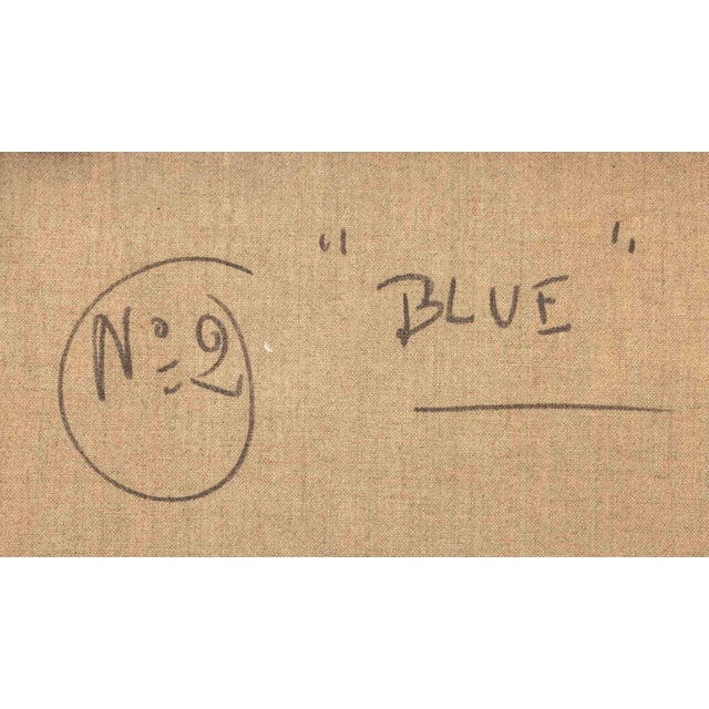 Max Papart "Blue No. 2" Oil on Canvas For Sale - Image 9 of 9