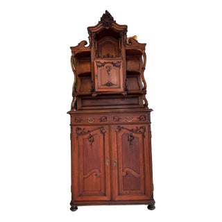 Baroque Piped Cupboard in Oak For Sale