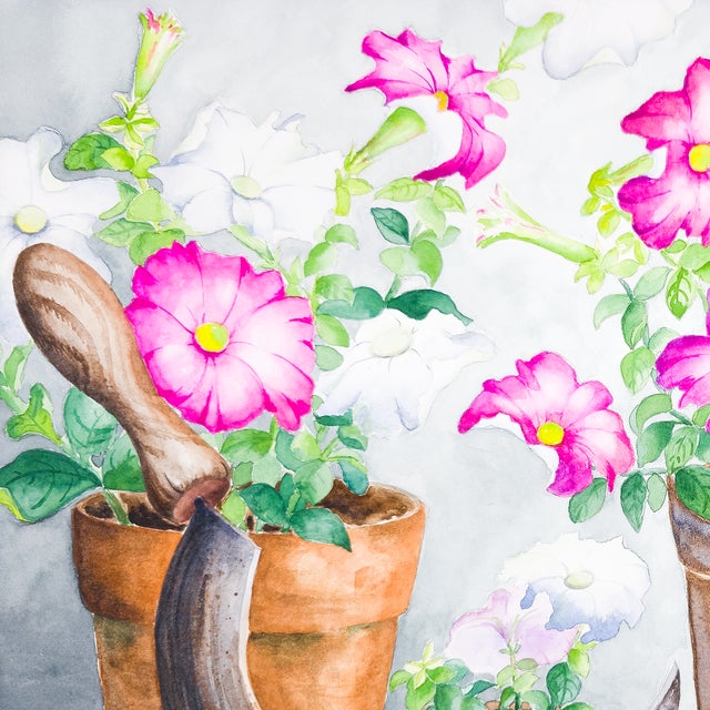 Modern Potted Wild Roses - Tomoko Parry, C. 1990s For Sale - Image 3 of 10