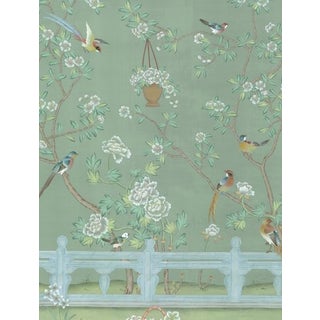 Casa Cosima Green Indra Diptych Mural - Sample For Sale