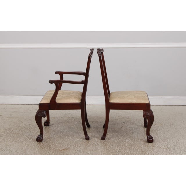 Set of 8 Baker Chippendale Mahogany Dining Room Chairs For Sale - Image 11 of 18