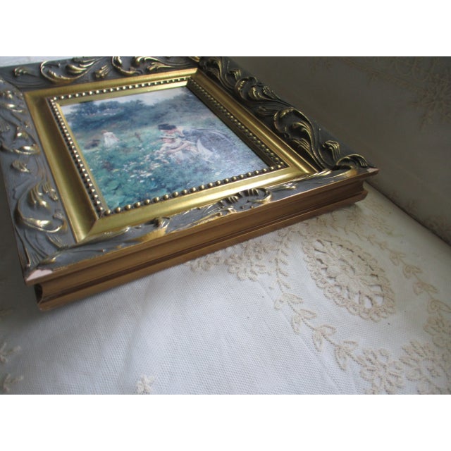 Vintage Ornate French Country Gold & Grey Frame For Sale In Columbia, SC - Image 6 of 12