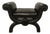 Black Vintage Vinyl Ottoman/Stool (Vintage) For Sale