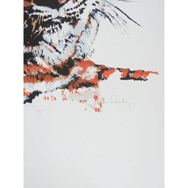 Mid-Century Modern Vintage Mid Century Tiger Serigraph For Sale - Image 3 of 5