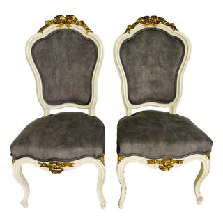 French Louis XV Accent Chairs – A Pair For Sale