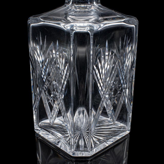 Vintage Scotch Decanter, English, Cut Glass, Whiskey, Barware, Bottle, c.1970 For Sale - Image 11 of 12