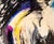 Paper Spirit With Horns - Abstracted Figurative Composition in Acrylic on Paper by Michael William Eggleston For Sale - Image 7 of 9