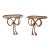 Pair of Vintage Italian Gilt Metal Rope & Bow Wall Shelves — Hollywood Regency, 1960s–70s For Sale