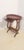 Brown Vintage French Side Table with Lyre-Shaped Legs and Oval Tray Top For Sale - Image 8 of 10