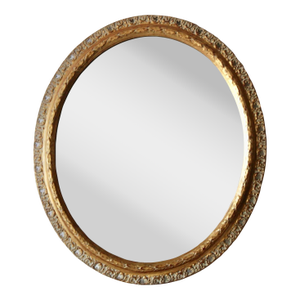 1980s LaBarge Oval Gold Gilt Frame Wall Mirror