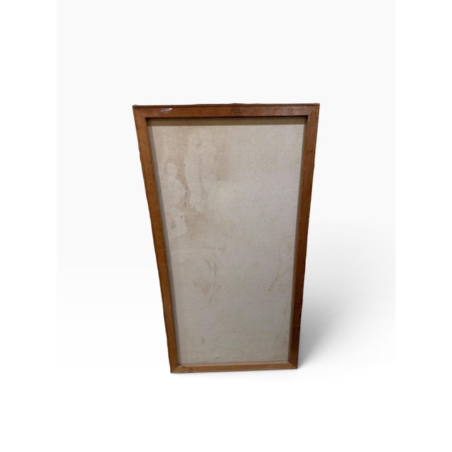 Large Mid-Century Modern Surrealist Naked Female Figure Oil Painting on Canvas – 27x50 For Sale - Image 4 of 9
