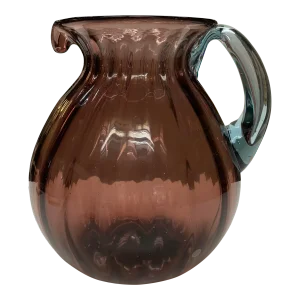 Late 20th Century Violet Glass Pitcher