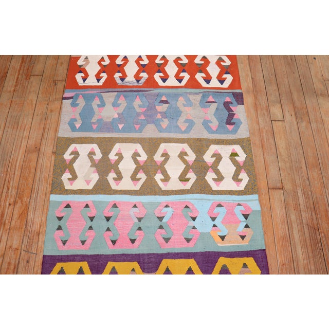 Turkish Kilim Runner For Sale - Image 4 of 18