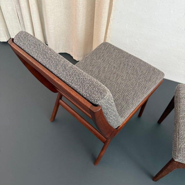 1960s Scandinavian Modern Teak Slipper Chair Ottoman Set by Gerhard Berg For Sale - Image 10 of 11