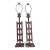 Mid-Century Modern Sculptural Cutout Walnut Table Lamps - Pair For Sale