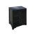 This is an oriental-style end table nightstand painted with a minor distressed black lacquer finish. The drawers are...