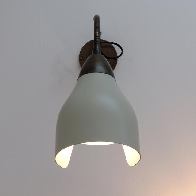 Large Articulate Italian Swing Arm Wall Light For Sale - Image 9 of 11