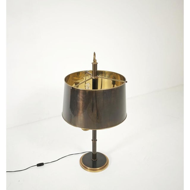 Mid-Century Modern Mid-Century Modern Brass Table Lamp with Burnished Shade, 1960s For Sale - Image 3 of 18