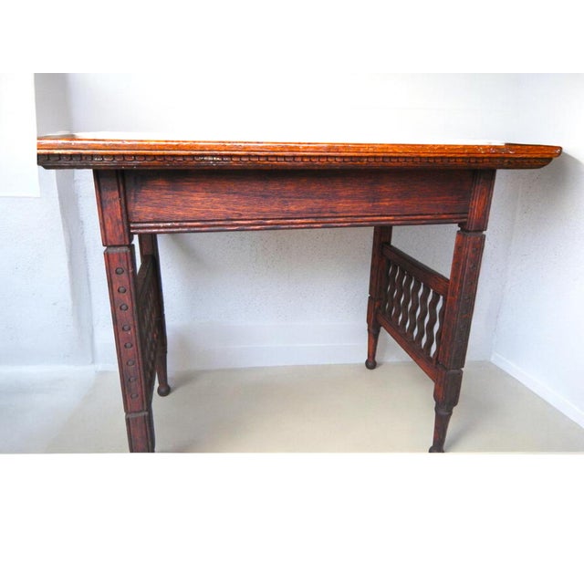 Mid 19th Century English Oak Arts & Crafts Table For Sale In Columbus - Image 6 of 12