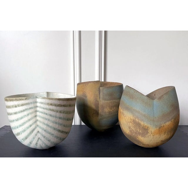 Late 20th Century Ceramic Vase Vessel by British Studio Potter John Ward For Sale - Image 9 of 13