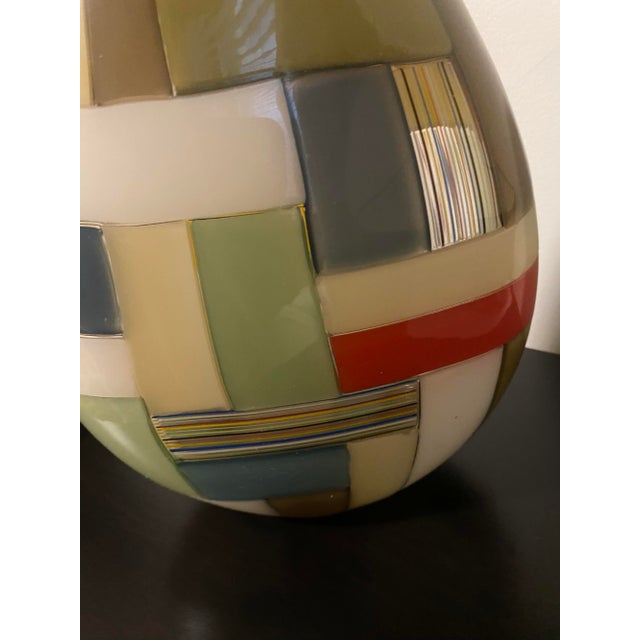 Robin Mix Patchwork Color Block Glass Vase For Sale In New York - Image 6 of 9