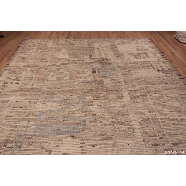 Textile Contemporary Earthy Abstract Nomadic Modern Area Rug For Sale - Image 7 of 9