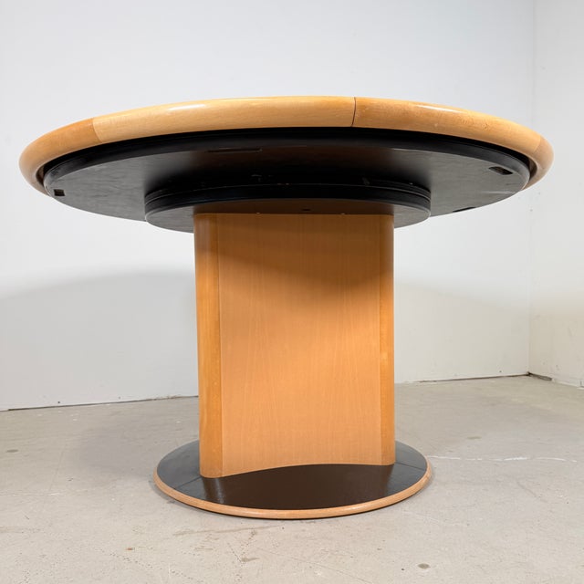 Japandi Postmodern DC06B Dining Table in Piano Black and Beech from Skovby, 1980s For Sale - Image 9 of 17