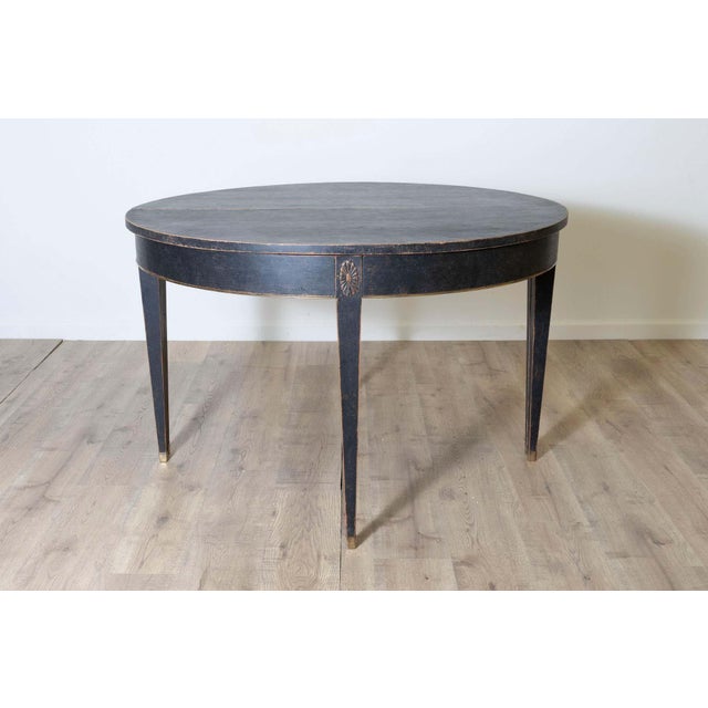 19th Century Pair of 19th Century Swedish Demi Lunes Circa 1800 For Sale - Image 5 of 9