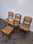 Chairs in Oak and Studded Imitation Leather, 1940s, Set of 4, in Very Good conditions. Designed 1920 to 1949