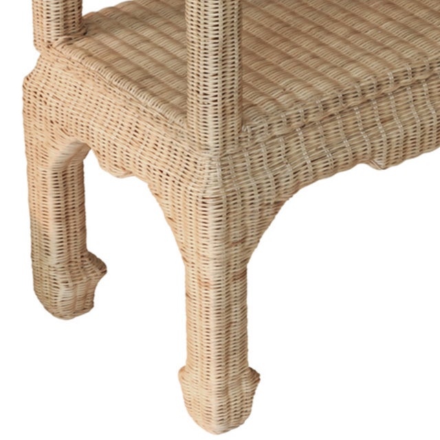 Matthew Izzo Home Cavalier Ming Style Five Shelf Etagere in Woven Rattan For Sale In New York - Image 6 of 9
